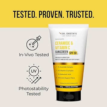 Dr. Sheth’s Ceramide & Vitamin C Sunscreen-50g
