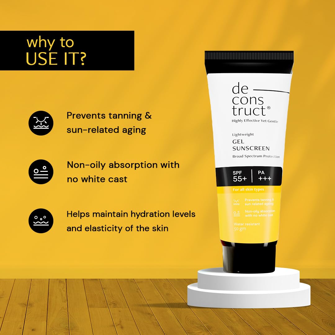 Deconstruct Lightweight Gel Sunscreen- SPF 55+ | PA+++ (50 gm)