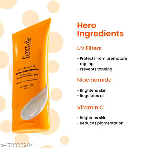 Foxtale Glow Sunscreen SPF 50 PA++++ Lightweight Sunscreen