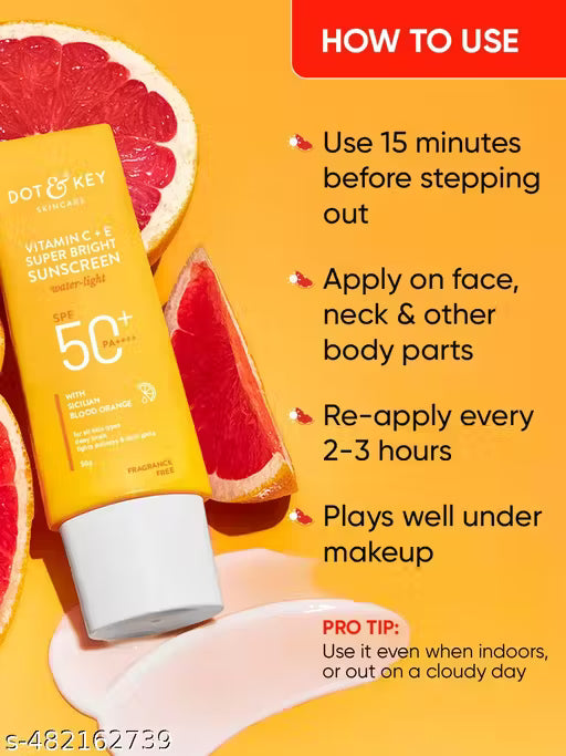 Dot & Key Sunscreen SPF 50 PA+++ with Vitamin C + E 30gm